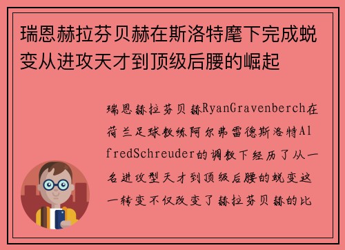 瑞恩赫拉芬贝赫在斯洛特麾下完成蜕变从进攻天才到顶级后腰的崛起 瑞恩赫拉芬贝赫在斯洛特麾下完成蜕变从进攻天才到顶级后腰的崛起